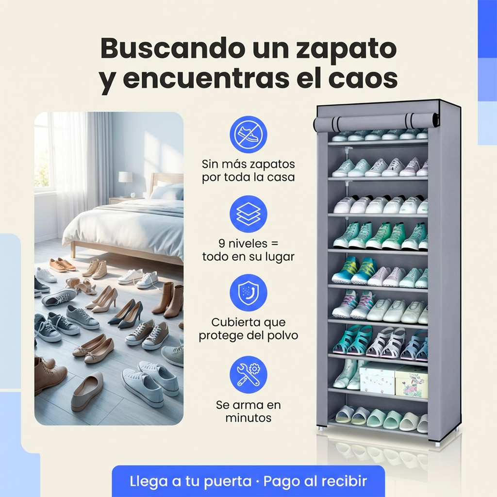 ZAPATERO EN TELA 9 NIVELES