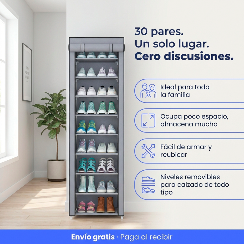 ZAPATERO EN TELA 9 NIVELES