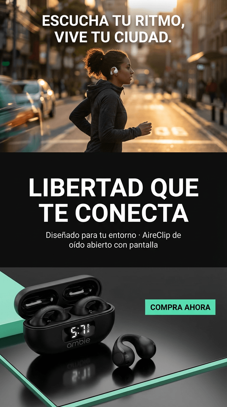 AUDIFONOS AMBIE CON PANTALLA