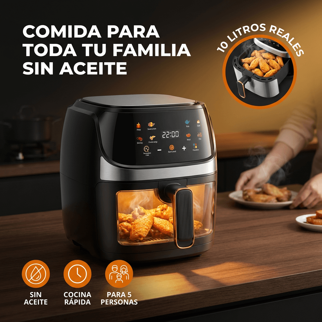Freidora de Aire Digital XL 10L - Comida para toda la familia